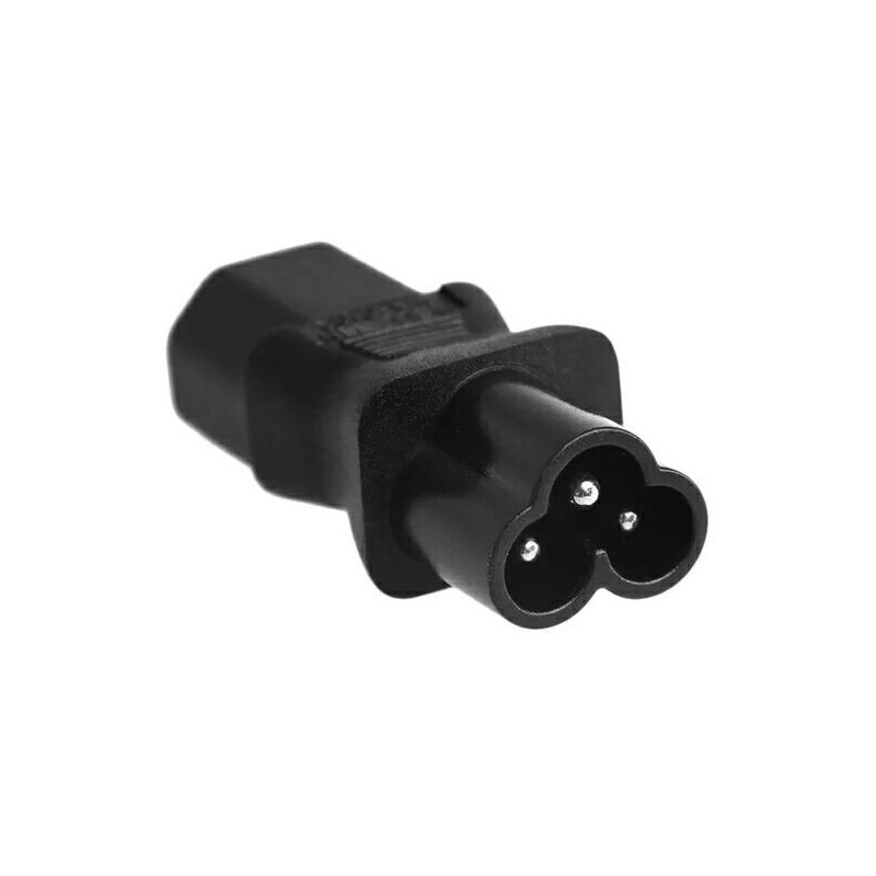 Nätadapter 3 pin IEC320 C13 hon-kontakt IEC C6 haneee-kontakt. Musse Pigg