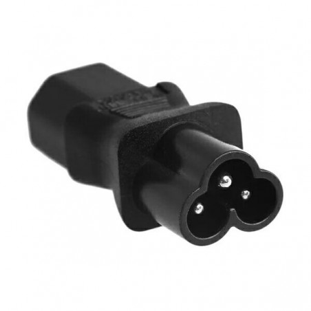 Nätadapter 3 pin IEC320 C13 hon-kontakt IEC C6 haneee-kontakt. Musse Pigg