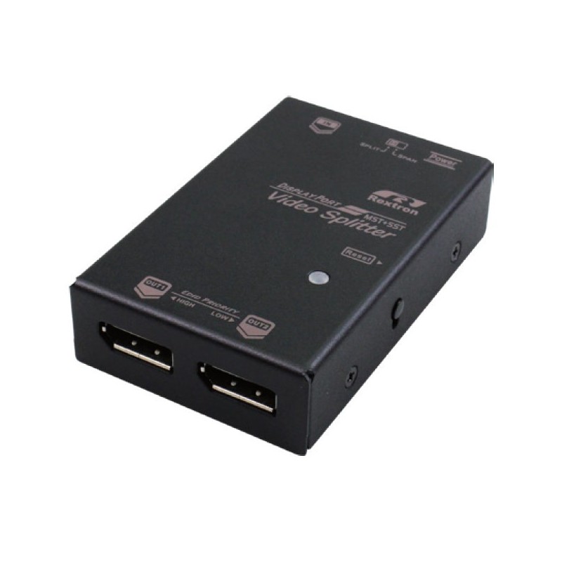 DP splitter 4K med 2 utgångar 1 Display DP 2 till DP Display
