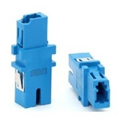 Fiber optisk simplex LC/SC multimode adapter, plakontakt, blå