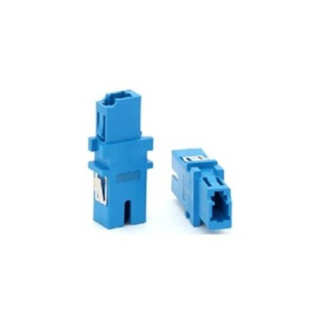 Fiber optisk simplex LC/SC multimode adapter, plakontakt, blå