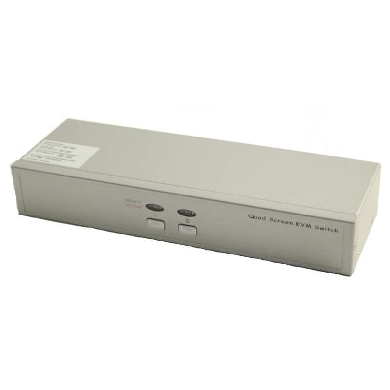 KVM-switch för 2 PC Quad Head - 4 VGA-utgångar - PS2