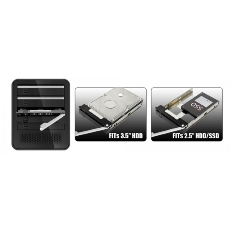 Extern hårddisk / SSD kapsling för x 2½ el. 3½ \ "skivor