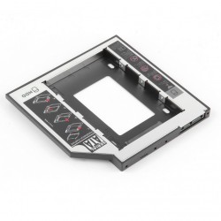 Monteringsramme/ adapter/ drev til 2½" HDD eller SSD til intern SATA tilslutning, 12,7 mm tyk, Plug & Play