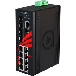 12-port industrial PoE+ janeaged Ethernet switch - Antaira LMP-1204G-SFP - DANBIT