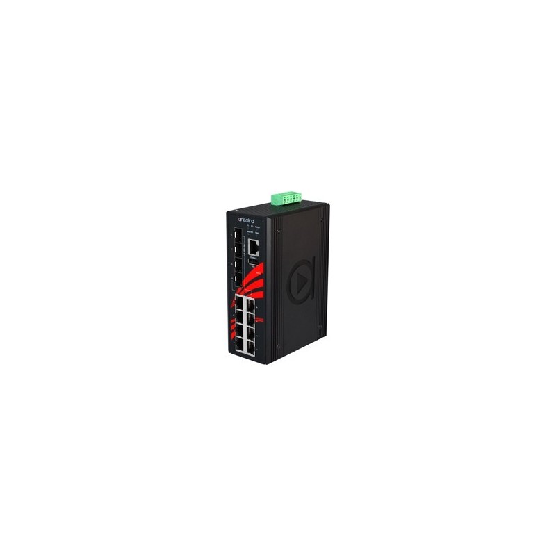 12-port industrial PoE+ janeaged Ethernet switch - Antaira LMP-1204G-SFP - DANBIT