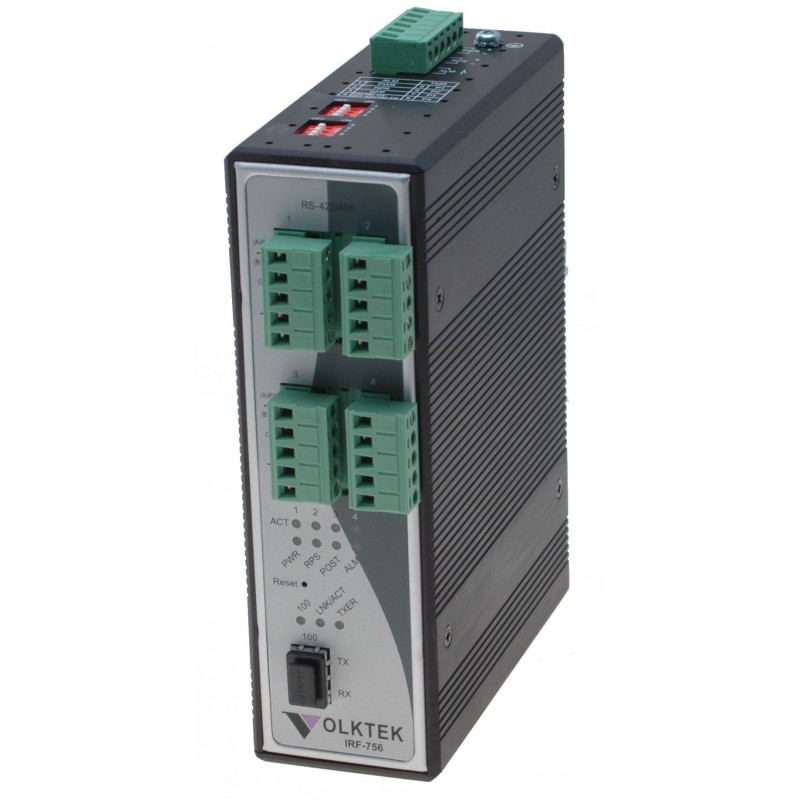 4 portar RS485 / 422 Extender Booster Over Fiber VolkteK IRF-756