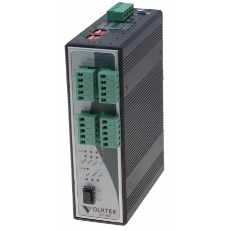 4 portar RS485 / 422 Extender Booster Over Fiber VolkteK IRF-756