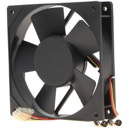 Datorskåp 12VDC fläkt 120 x 120 x 25mm, med termisk sensor tyst brusreducerande