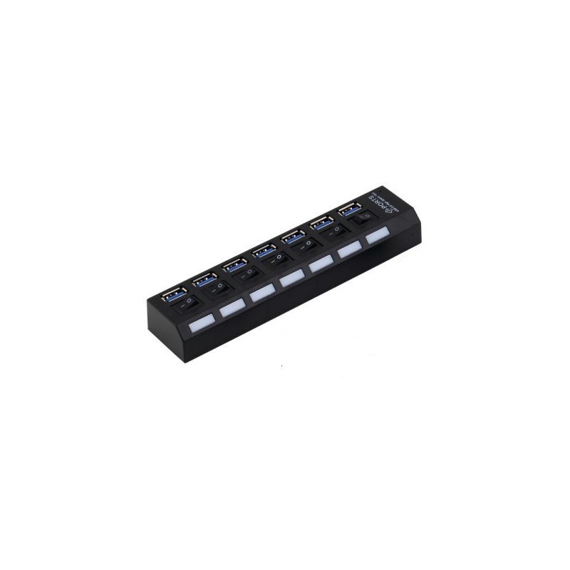 7-portars USB 3.0-hubb: snabb dataöverföring och laddningslösning