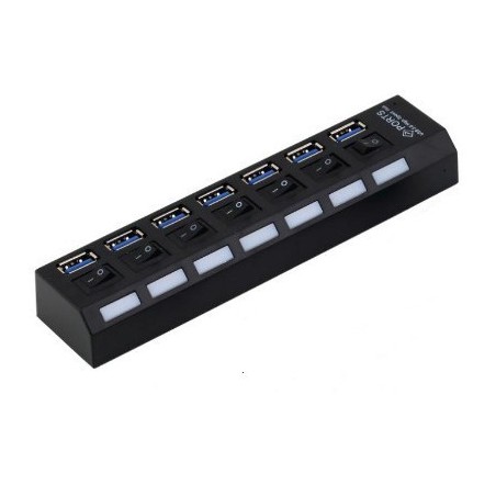 7-portars USB 3.0-hubb: snabb dataöverföring och laddningslösning