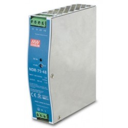 48V / 1.6A, 75W AC / DC nätaggregat för DIN-skena montering - Binär Teknik AB PWR75-48 Mean Well