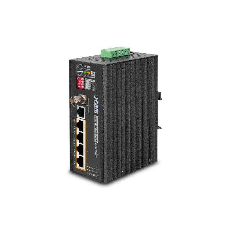 Ethernet Switch POE 10/100Mbit över 75 ohm koaxialkabel eller CAT.6 UTP-kabel. VDSL