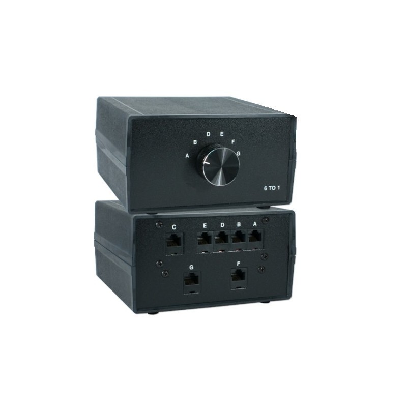 Black Box 6-ports haneuel netværk RJ45 omskifter. Desktop RJ45 6:1 haneuel switch