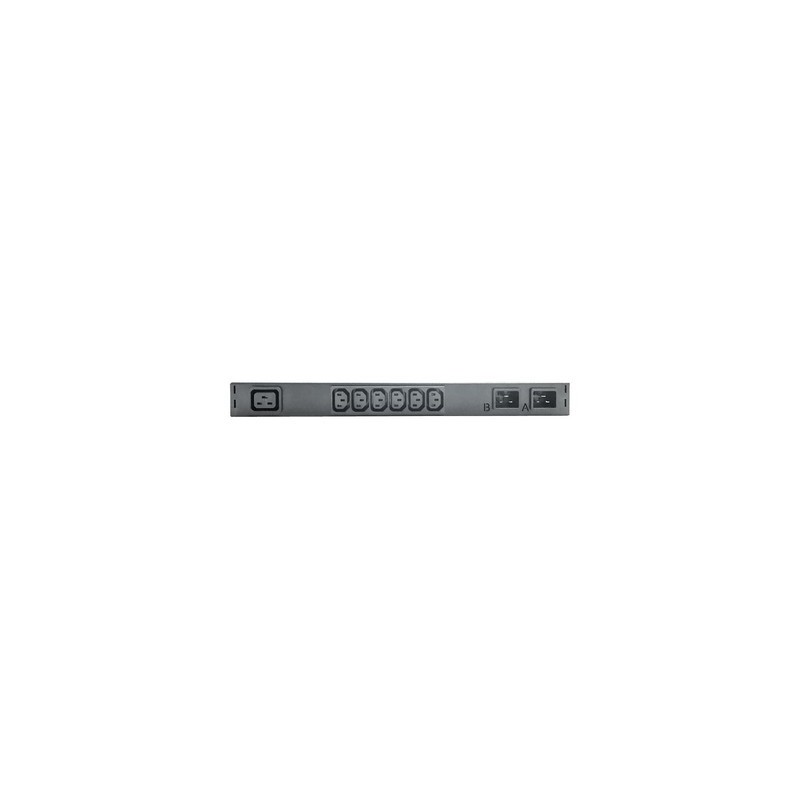 Automatisk transfer switch (ATS), 6 x IEC C13, 1 x IEC C19, 3 x RJ45