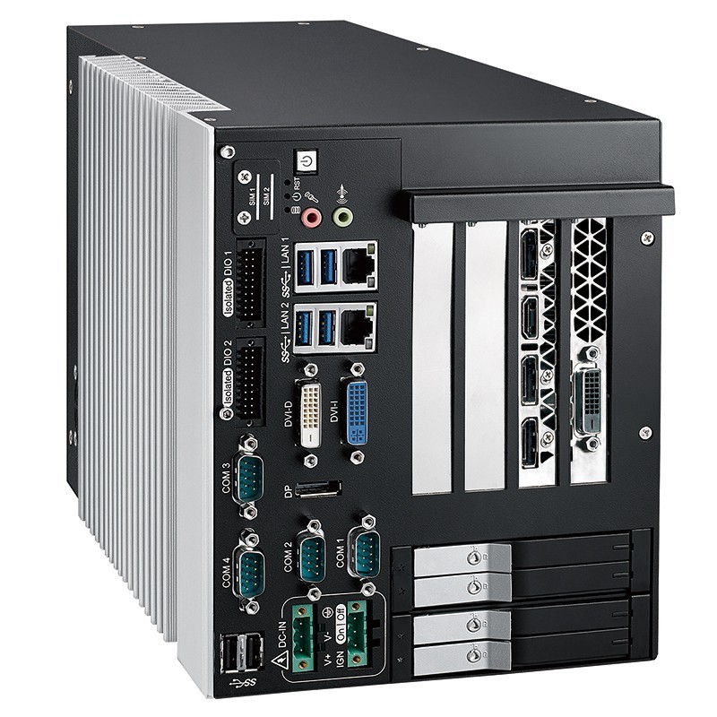 Industriell PC, i7-processor, x DVI, 1 HDMI, 4 skärmportar, 2 x GigE