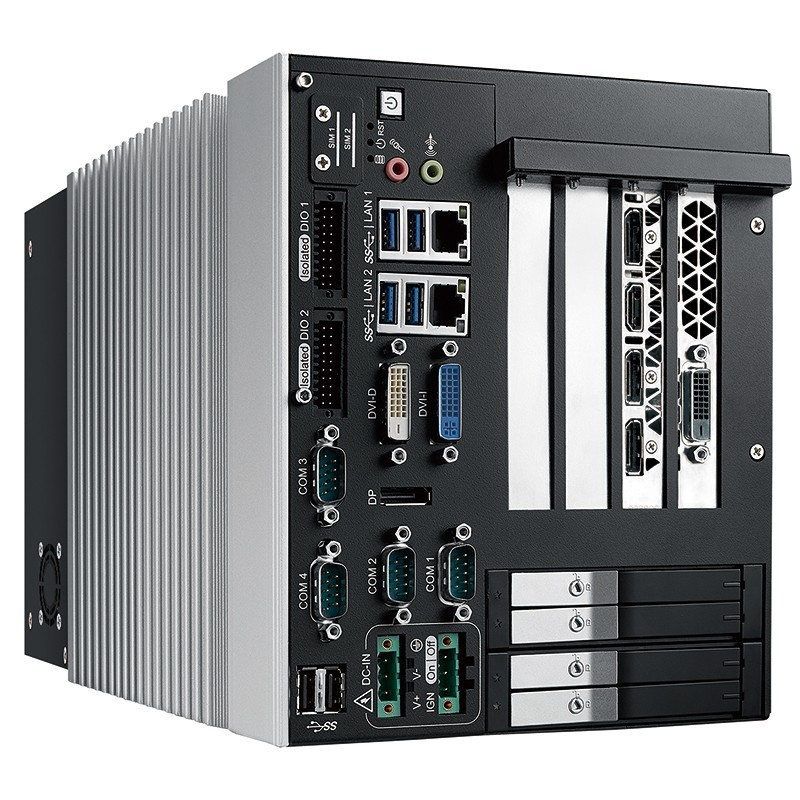 Industriell PC, i7-processor, x DVI, 1 HDMI, 4 skärmportar, 2 x GigE