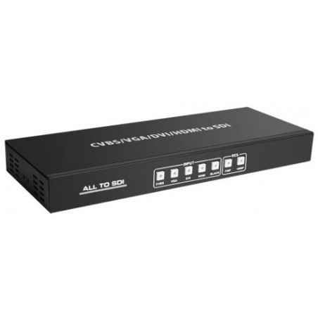 Konvertera från kompositvideo (BNC), VGA, DVI och HDMI till HD-SDI, 3G-SDI