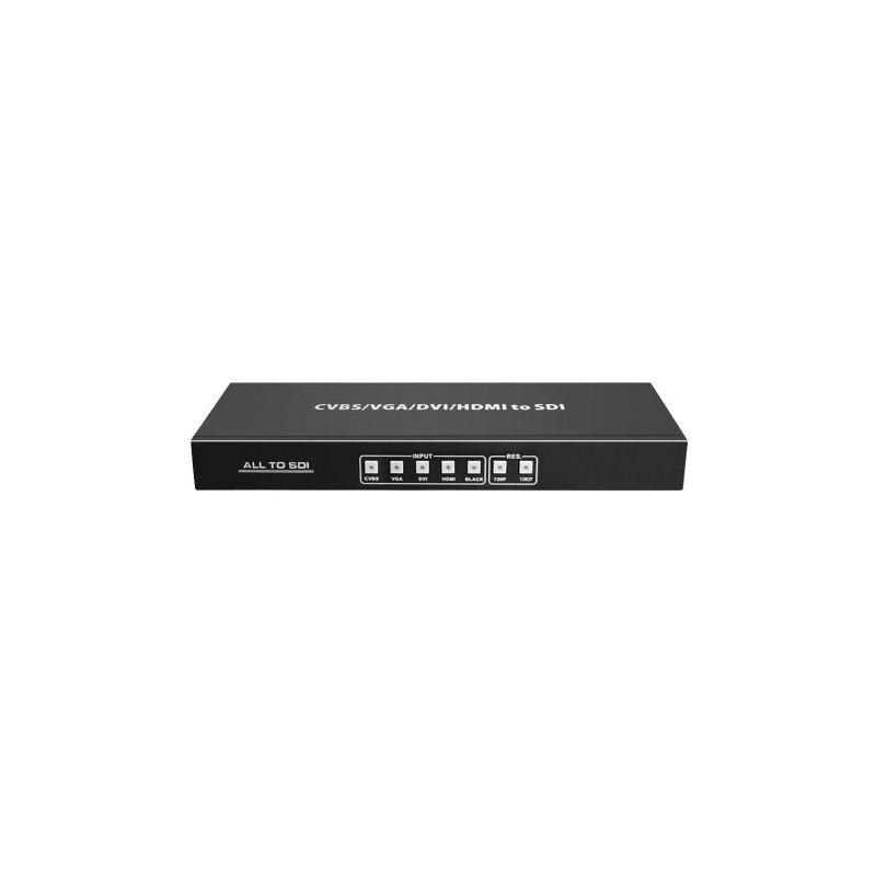 Konvertera från kompositvideo (BNC), VGA, DVI och HDMI till HD-SDI, 3G-SDI