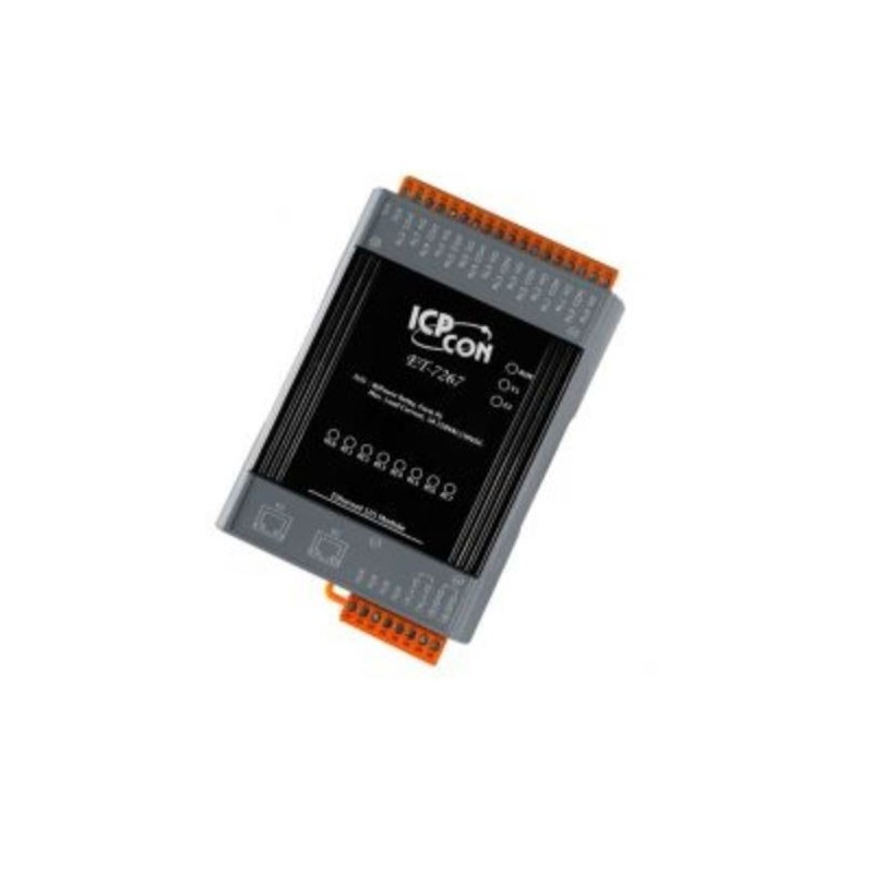 8 x Power relä COM N, O, 24VDC / 250VAC 5A, 2x RJ45 Ethernet Modbus