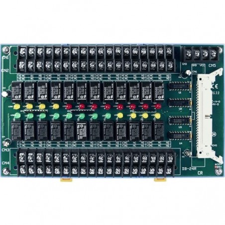 ICP DAS DB-24R/24 CR Plintkort med 24 reläutgångar, 250V, 50 stift