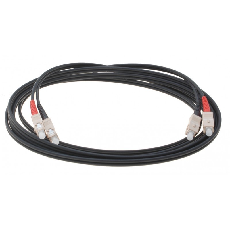 Robust 5 m multimode fiberkabel med stålförstärkning
