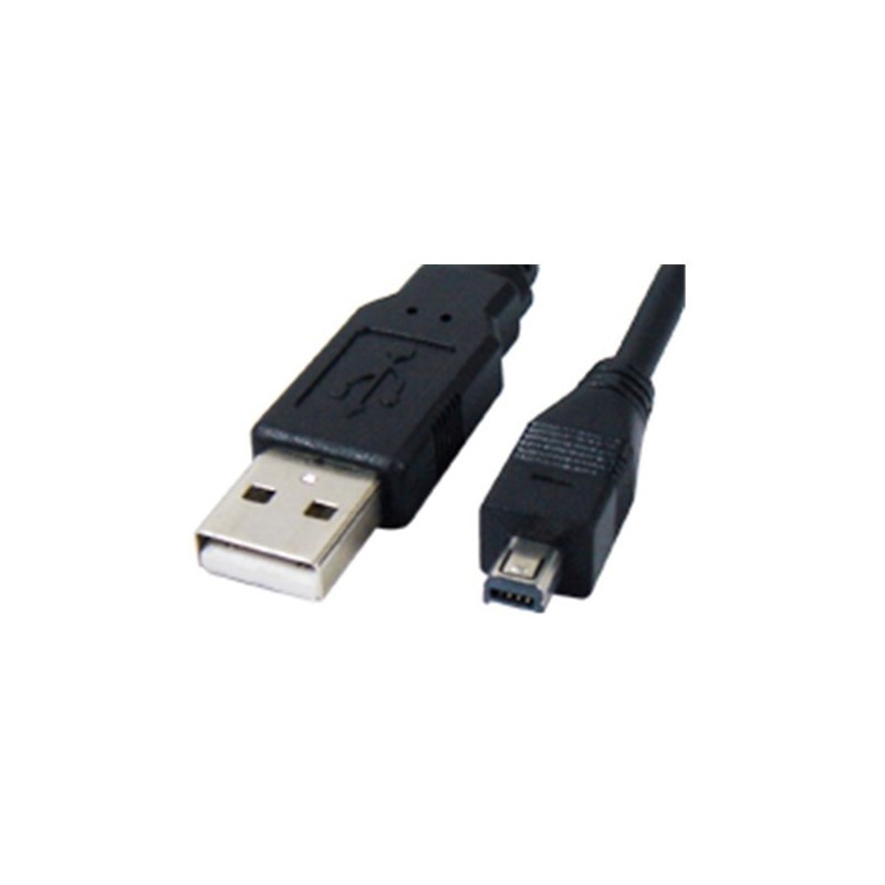 USB laddningskabel med USB2.0 haneeee och 4-pin USB Mini B haneeeekontakt, FT1 - LL114909 till digitalkamera, svart, 1,5 M