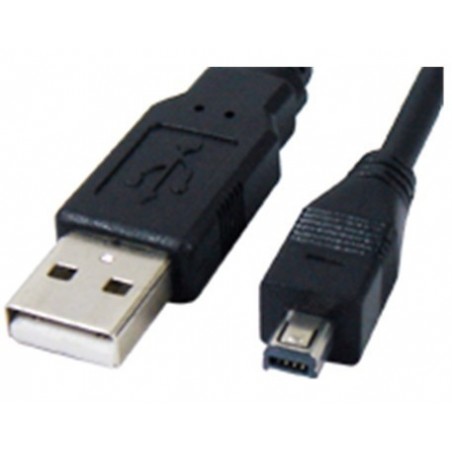USB laddningskabel med USB2.0 haneeee och 4-pin USB Mini B haneeeekontakt, FT1 - LL114909 till digitalkamera, svart, 1,5 M