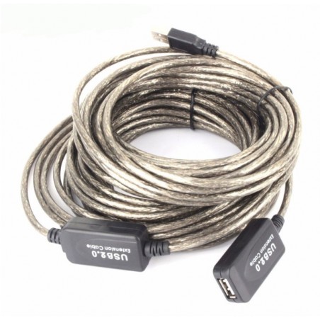 Aktiv USB 2.0 repeater förlängningskabel (20m) med 2 förstärkare förstärker USB-signalen