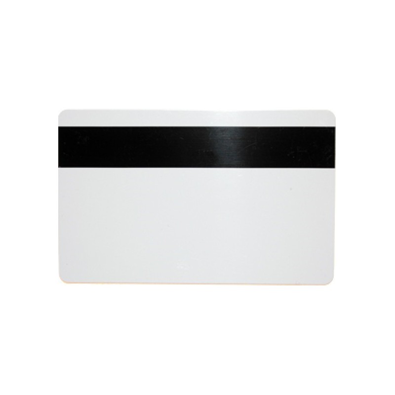 Magnetkort med HiCo magnetremsa. ISO-kortstorlek, vit.
