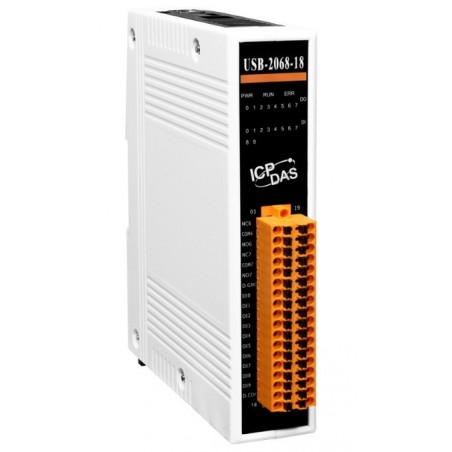 I/O Modul med 10 x digitale input och 8 relä output, USB