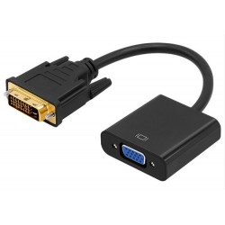 DVI till VGA-adapter med 0,25 m kabel - Binär Teknik AB