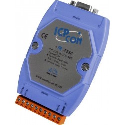 ICPDAS I-7520 är en RS232 för RS485-omvandlare med galvanisk isolering (optisk)