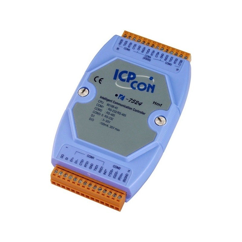ICPDAS I-7524 är en adresserbar RS485 för 3 x RS232-portar.