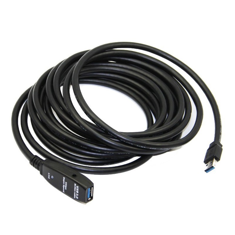 5m aktiv USB3.0 förlängningskabel med signalförstärkare