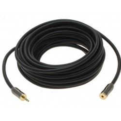 Audio / ljudkabel 3,5 mm jack-hon-dubbelskärmad och med guldkontakter, 5 meter
