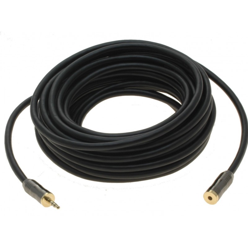 Audio / ljudkabel 3,5 mm jack-hon-dubbelskärmad och med guldkontakter, 5 meter