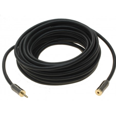 Audio / ljudkabel 3,5 mm jack-hon-dubbelskärmad och med guldkontakter, 5 meter