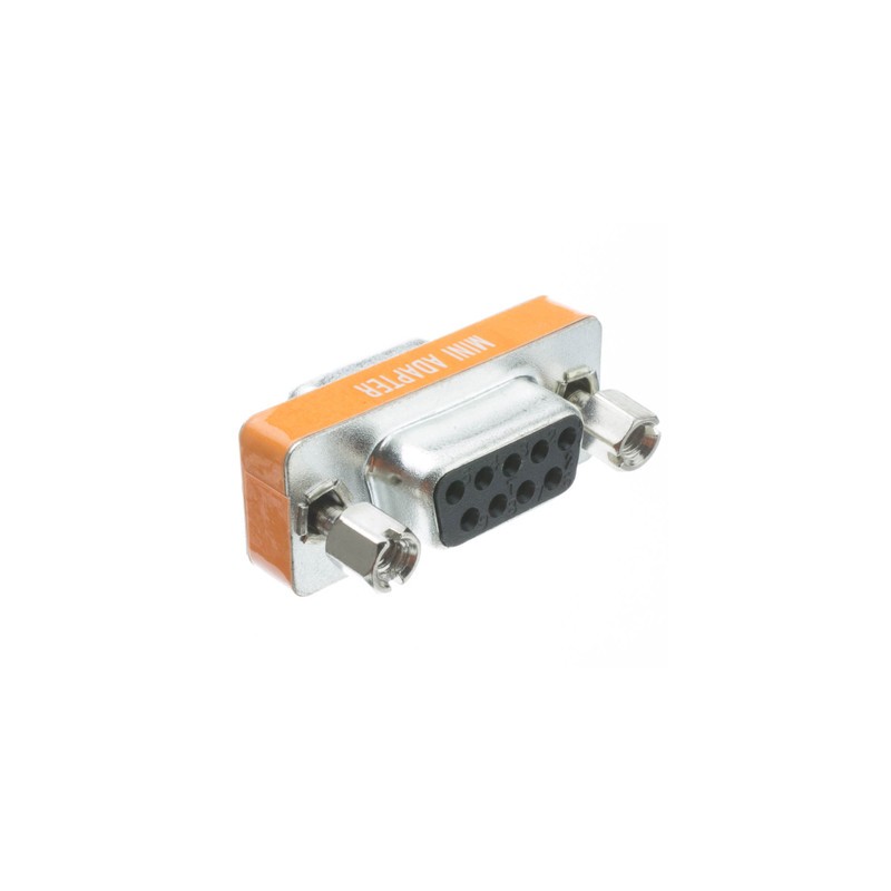 Adapter DB9 nullmodem D-SUB RS232 9-PIN hona till hona Könsväxlare
