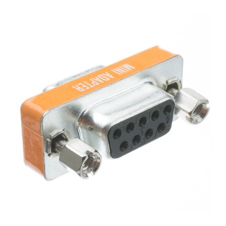 Adapter DB9 nullmodem D-SUB RS232 9-PIN hona till hona Könsväxlare