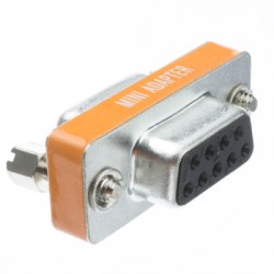 Adapter DB9 nullmodem D-SUB RS232 9-PIN hona till hona Könsväxlare