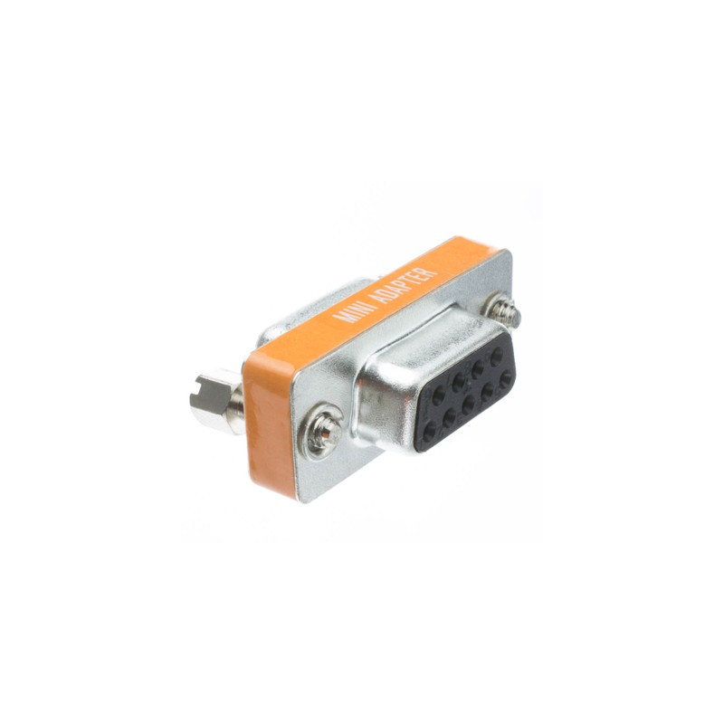 Adapter DB9 nullmodem D-SUB RS232 9-PIN hona till hona Könsväxlare