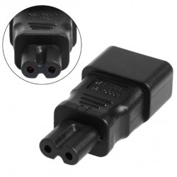 3-polig IEC320 C14 hane till C7 honkontaktadapter - svart