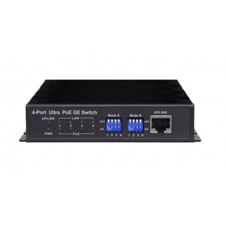 5 portar 10/100/1000 Mbit ohanterad switch, RJ45, PoE++