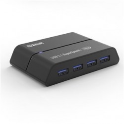 4 portar USB 3.1 Hub l 4 x USB A Hun l 1 x USB C hona-kontakt
