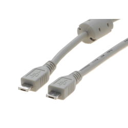 USB2-kabel, Micro A hane – micro A hane med ferritkärna, 2 m