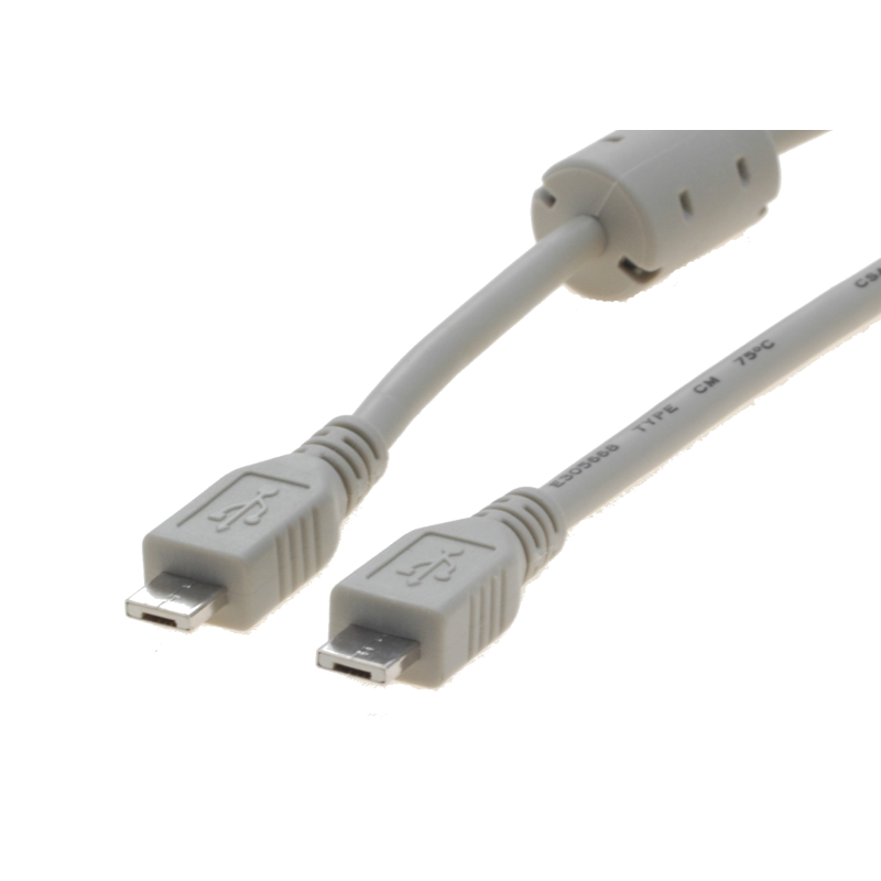 USB2-kabel, Micro A hane – micro A hane med ferritkärna, 2 m
