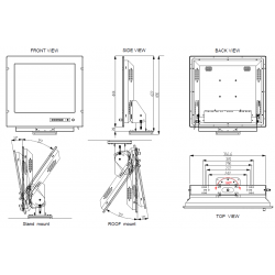 19 Marine Touch Monitor - IP65, LED-bakgrundsbelysning, VESA-fäste