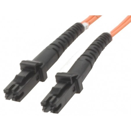 MTRJ Fiberkabel, Multiläge, HAN-HAN, 10m, 50/125my, Orange, LSZH, Duplex