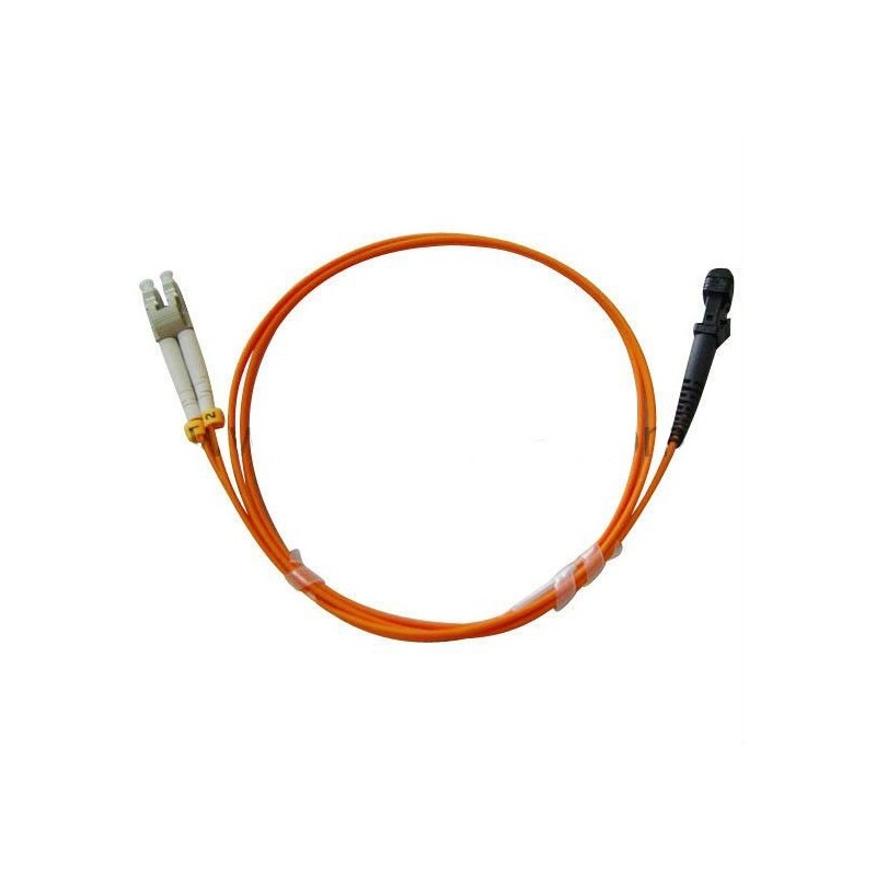 MTRJ Fiberkabel, Multiläge, MTRJ HONA - LC, 2m, 50/125my, Orange, LSZH, Duplex